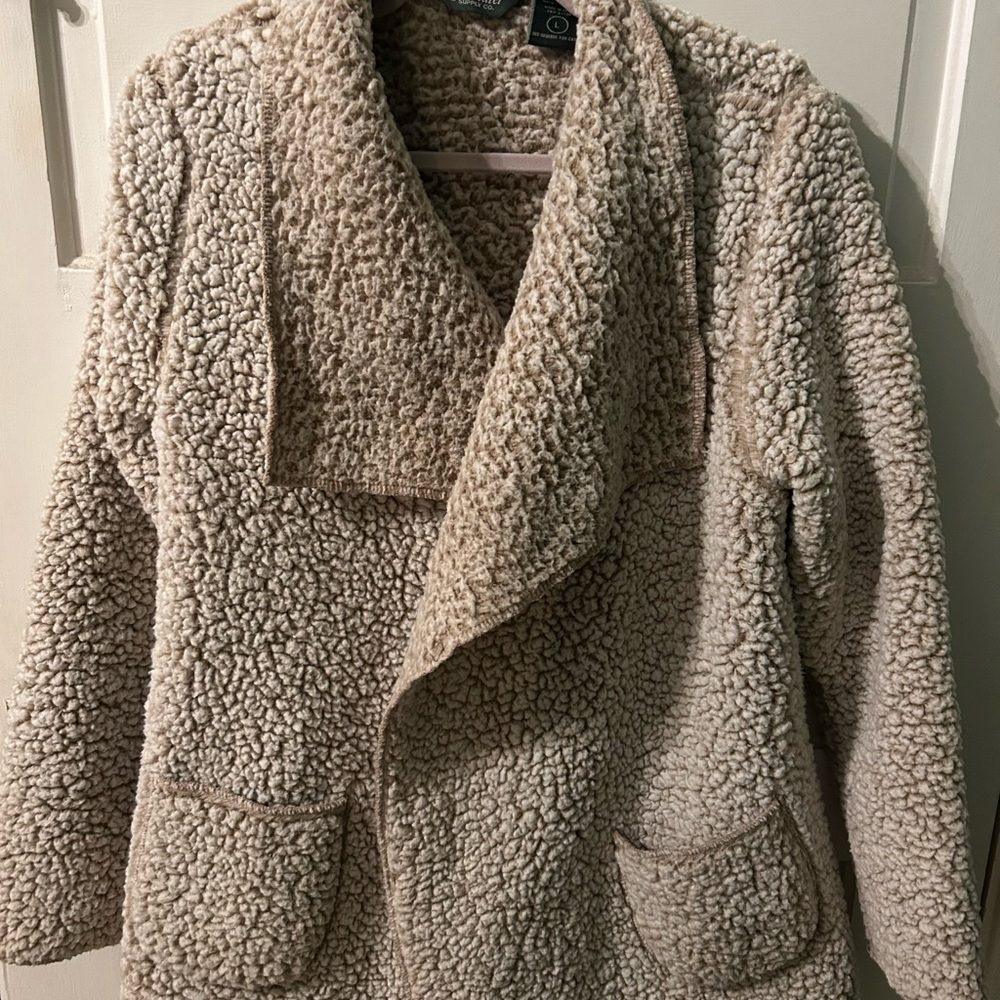 Plush Teddy Jacket - Cream